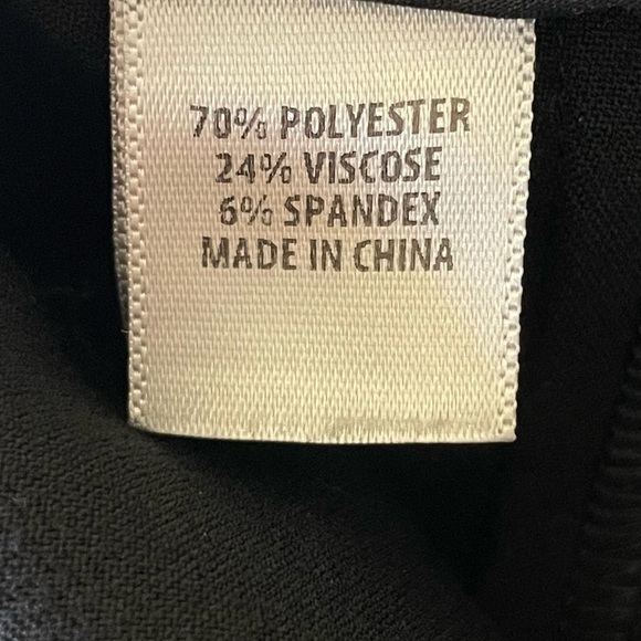 St. John Wide Leg Cropped Trouser High Waist Pant Black 6 - Picture 9 of 12